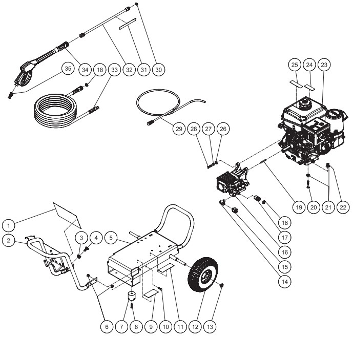 MITM GC-4000-0MMB pressure washer parts and manual